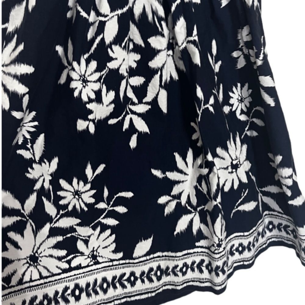 Chadwick’s 100% cotton floral v neck dress navy blue size 10 - Picture 4 of 7